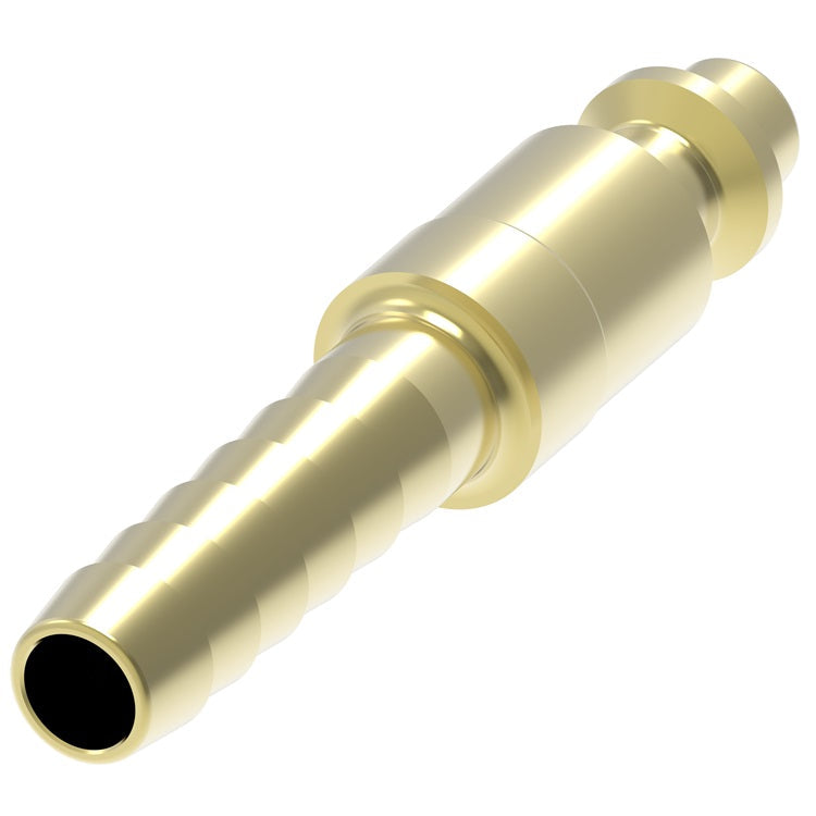 59G Hansen® by Danfoss | Pneumatic Quick Disconnect Coupling | 500 Series / 5000 Series | Hose Barb End | 3/8" Hose ID x 1/2" Body Size | Plug | With Bleeder Ball Check | Brass