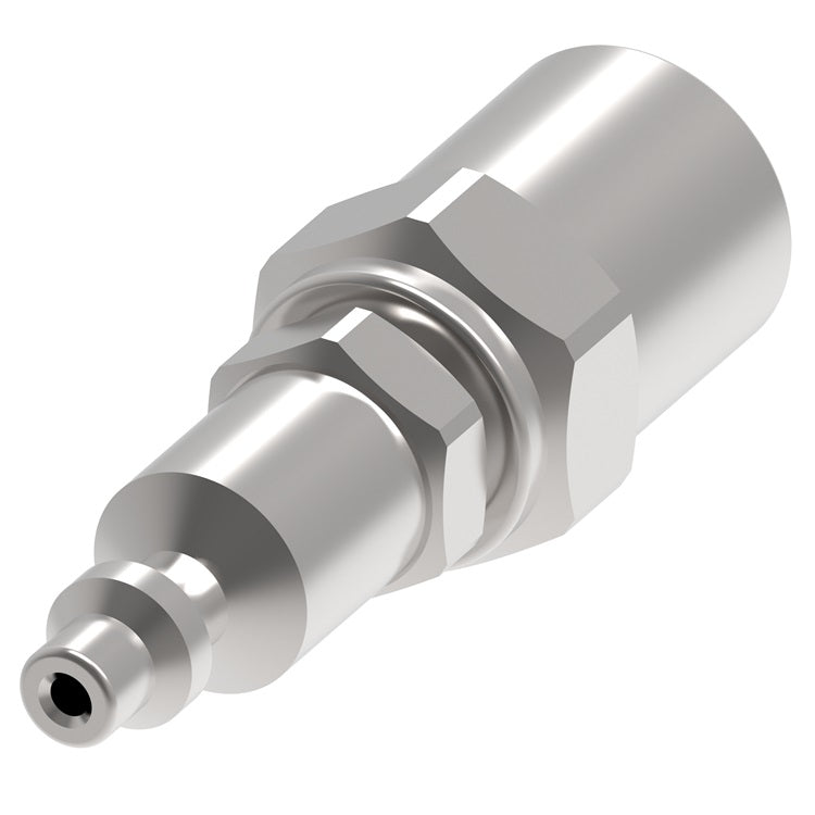 5PB7 Hansen® by Danfoss | Pneumatic Quick Disconnect Coupling | 500 Series / 5000 Series | Hose Crimp End | 5/8" Hose OD | 1/4" Hose ID x 1/2" Body Size | Plug | Steel