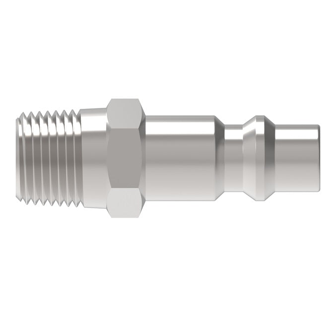 52G Hansen® by Danfoss | Pneumatic Quick Disconnect Coupling | 500 Series / 5000 Series | 3/8" Male NPTF x 1/2" Body Size | Plug | With Bleeder Ball Check | Steel