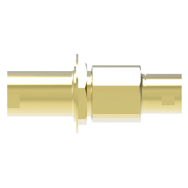 5111-6B Hansen® by Danfoss | Quick Disconnect Coupling | 5100 Series | 1/4" Female NPT x 3/8" Thread to Connect | Complete Plug and Socket Set | NBR Seal | Valved without Flange | Brass/Steel