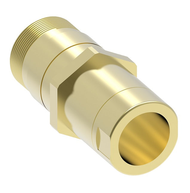 5100-S2-6B Hansen® by Danfoss | Quick Disconnect Coupling | 5100 Series | 1/4" Female NPT x 3/8" Thread to Connect | Plug | NBR Seal | Valved without Flange | Brass