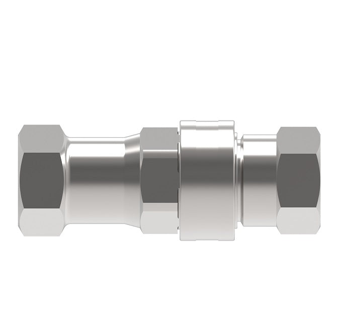 5600-8-10S Hansen® by Danfoss | Quick Disconnect Coupling | 5600 Series | 1/2" Female NPT x 5/8" ISO 7241 Type A | Complete Plug and Socket Set | Valved | Buna-N Seal | Carbon Steel