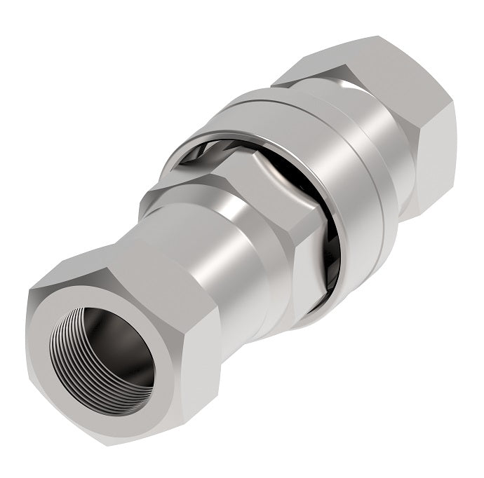 FD56-1065-04-04 Hansen® by Danfoss | Quick Disconnect Coupling | 5600 Series | 1/4" Female NPT x 1/4" ISO 7241 Type A | Complete Plug and Socket Set | Valved | FKM Seal | Carbon Steel