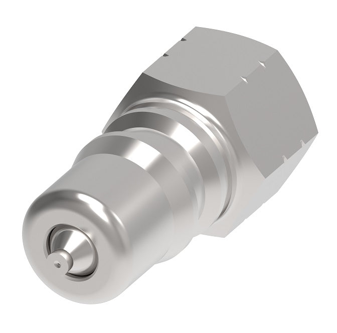 G5623-8-10 Hansen® by Danfoss | Quick Disconnect Coupling | 5600 Series | 1/2" Female BSP x 5/8" ISO 7241-1 Type A | Plug | Valved | Buna-N Seal | Carbon Steel