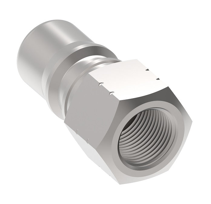 G5623-6-6 Hansen® by Danfoss | Quick Disconnect Coupling | 5600 Series | 3/8" Female BSP x 3/8" ISO 7241-1 Type A | Plug | Valved | Buna-N Seal | Carbon Steel