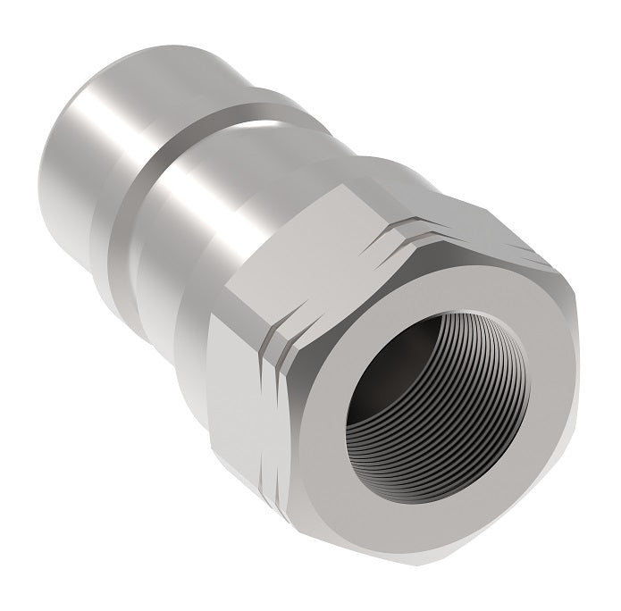 5644-12-10S Hansen® by Danfoss | Quick Disconnect Coupling | 5600 Series | 3/4" Female NPT x 5/8" ISO 7241 Type A | Plug | Valved | EPDM Seal | Carbon Steel
