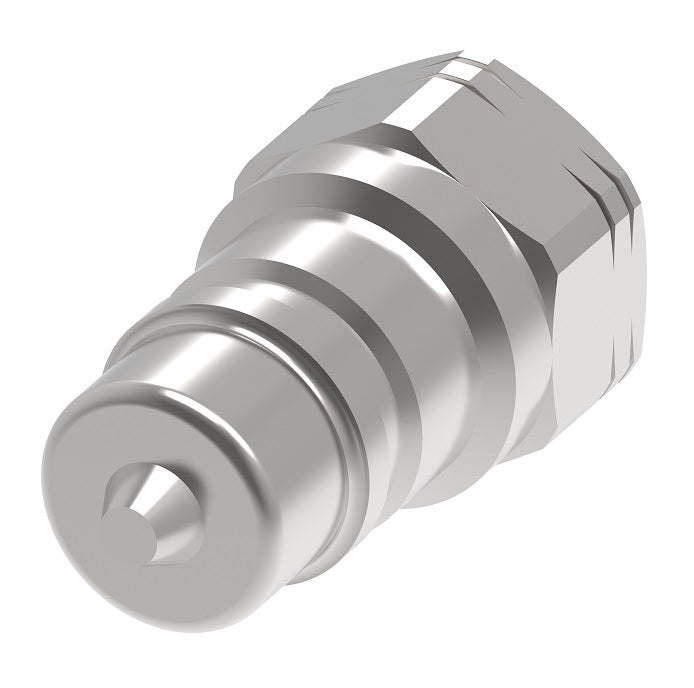 560049-8-10 Hansen® by Danfoss | Quick Disconnect Coupling | 5600 Series | 1/2" Female NPTF x 5/8" ISO 7241 Type A | Plug | Buna-N Seal | Stainless Steel