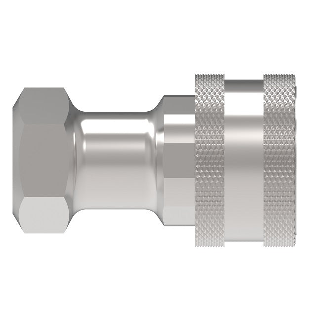 560024-8-10 Hansen® by Danfoss | Quick Disconnect Coupling | 5600 Series | 1/2" Female NPTF x 5/8" ISO 7241 Type A | Socket | Buna-N Seal | Stainless Steel