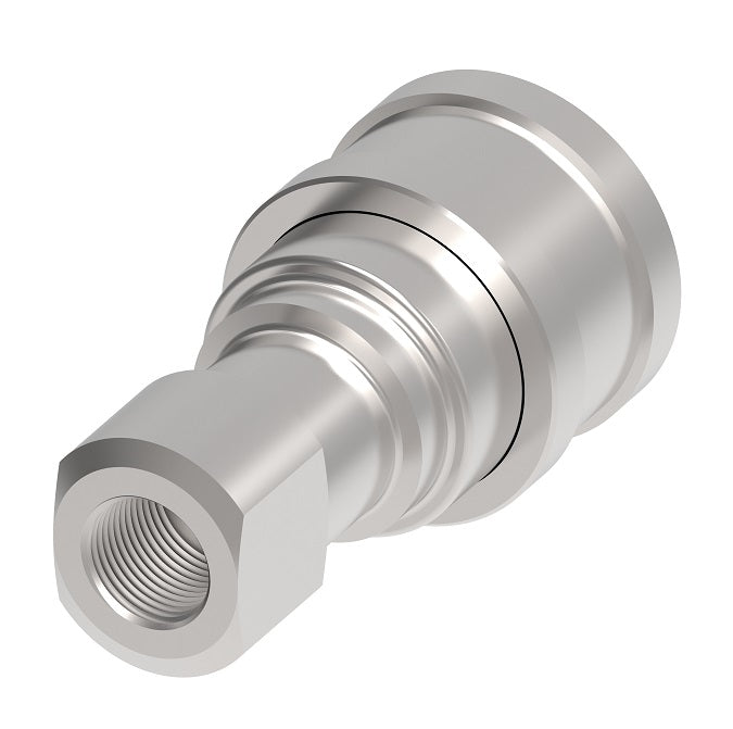 G5622-6-6 Hansen® by Danfoss | Quick Disconnect Coupling | 5600 Series | 3/8" Female BSP x 3/8" ISO 7241-1 Type A | Socket | Valved | Buna-N Seal | Carbon Steel
