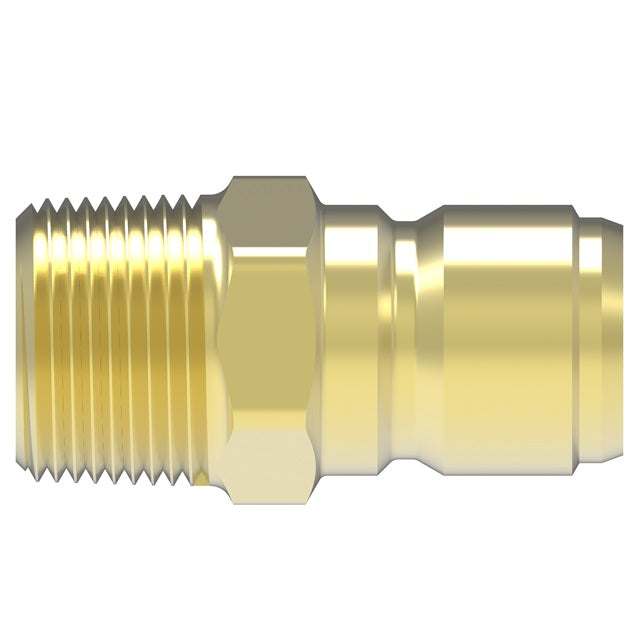 B64A Hansen® by Danfoss | Pneumatic Quick Disconnect Coupling | 6000 Series | 1/2" Male NPTF x 3/4" Body Size | Plug | Brass