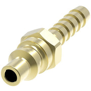 07A Hansen® by Danfoss | Quick Disconnect Coupling | 600 Series | Hose Barb End | 1/4" Hose ID x 1/4" Body Size | Standard Plug | Without Sleeve Lock | Buna-N Seal | Brass