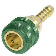 GR608 Hansen® by Danfoss | Quick Disconnect Coupling | 600 Series | Hose Barb End | 3/8" Hose ID x 1/4" Body Size | Standard Socket | Without Sleeve Lock | Buna-N Seal | Brass