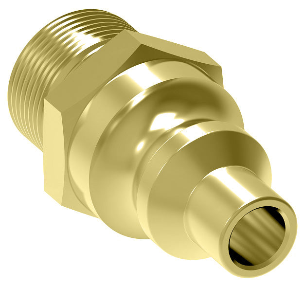 04R Hansen® by Danfoss | Quick Disconnect Coupling | 600 Series | 9/16" Male UNF x 1/4" Body Size | Standard Plug | Without Sleeve Lock | Buna-N Seal | Brass