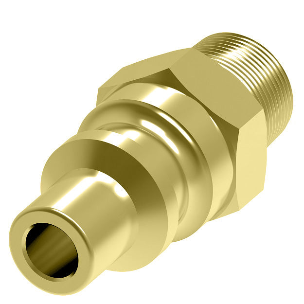 01A Hansen® by Danfoss | Quick Disconnect Coupling | 600 Series | 1/8" Male NPTF x 1/4" Body Size | Standard Plug | Without Sleeve Lock | Buna-N Seal | Brass