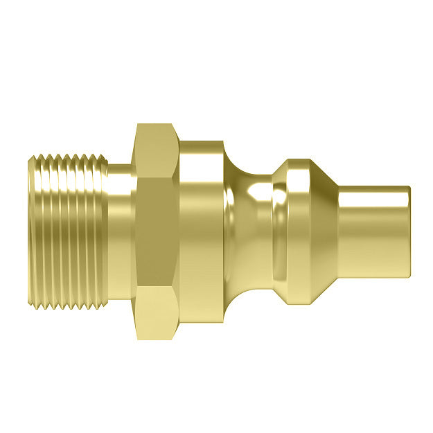 04R Hansen® by Danfoss | Quick Disconnect Coupling | 600 Series | 9/16" Male UNF x 1/4" Body Size | Standard Plug | Without Sleeve Lock | Buna-N Seal | Brass