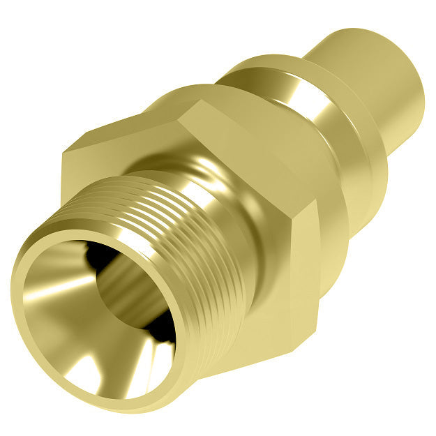 04R Hansen® by Danfoss | Quick Disconnect Coupling | 600 Series | 9/16" Male UNF x 1/4" Body Size | Standard Plug | Without Sleeve Lock | Buna-N Seal | Brass