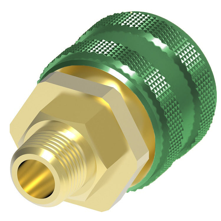 GR603 Hansen® by Danfoss | Quick Disconnect Coupling | 600 Series | 1/4" Male NPTF x 1/4" Body Size | Standard Socket | Without Sleeve Lock | Buna-N Seal | Brass