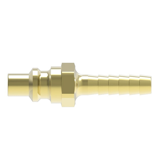 A7 Hansen® by Danfoss | Quick Disconnect Coupling | 700 Series | Hose Barb End | 1/4" Hose ID x 1/4" Body Size | Standard Plug | Without Sleeve Lock | Buna-N Seal | Brass