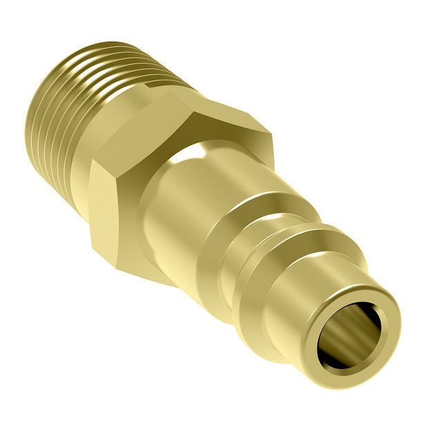 A4L Hansen® by Danfoss | Quick Disconnect Coupling | 700 Series | 9/16" Male UNF x 1/4" Body Size | Standard Plug | Without Sleeve Lock | Buna-N Seal | Brass