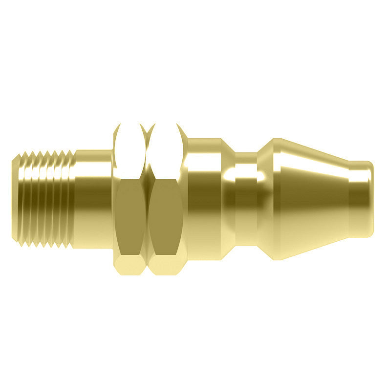 A3P Hansen® by Danfoss | Quick Disconnect Coupling | 700 Series | 1/4" Male NPTF x 1/4" Body Size | Standard Plug | Without Sleeve Lock | Buna-N Seal | Brass