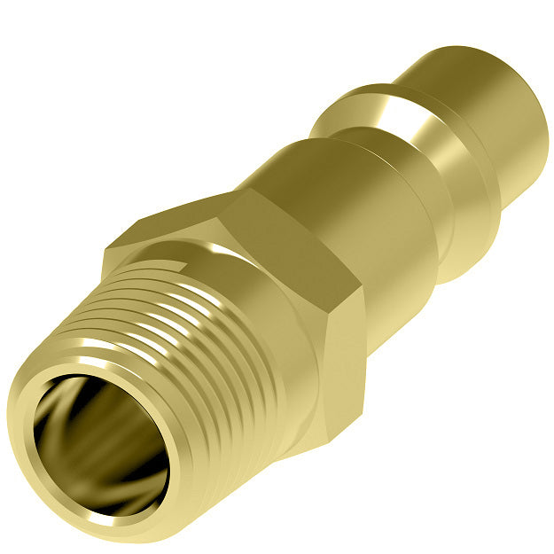 A4L Hansen® by Danfoss | Quick Disconnect Coupling | 700 Series | 9/16" Male UNF x 1/4" Body Size | Standard Plug | Without Sleeve Lock | Buna-N Seal | Brass