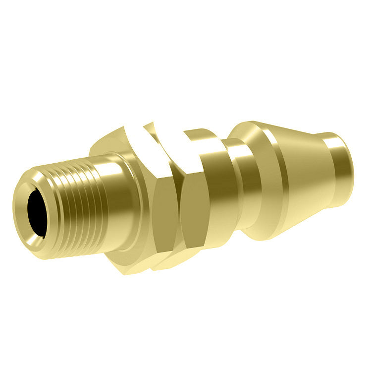 A3P Hansen® by Danfoss | Quick Disconnect Coupling | 700 Series | 1/4" Male NPTF x 1/4" Body Size | Standard Plug | Without Sleeve Lock | Buna-N Seal | Brass