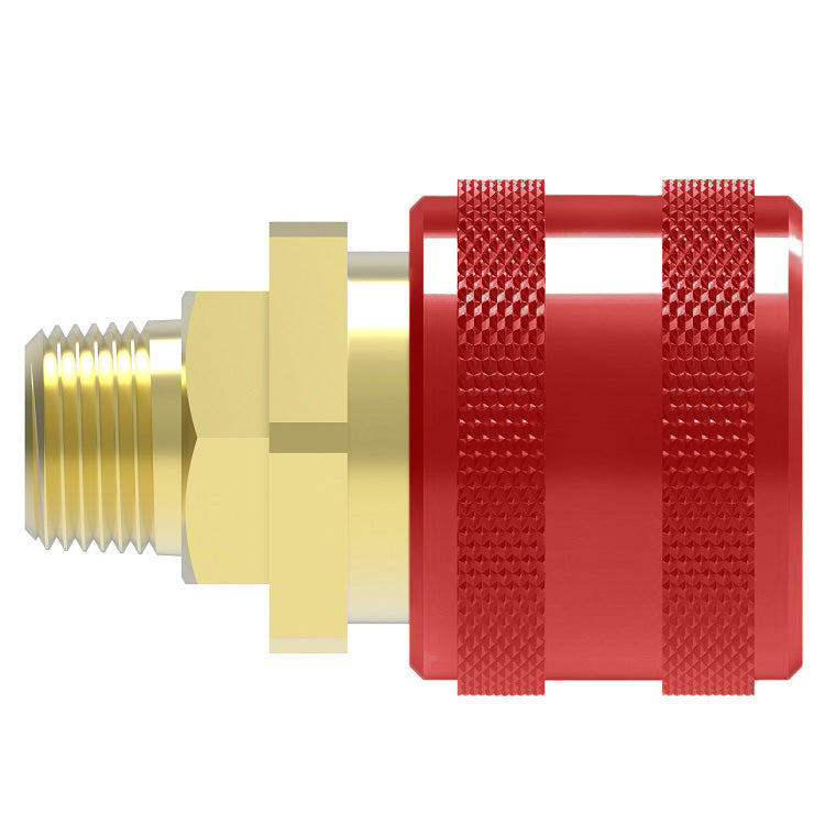 RD705 Hansen® by Danfoss | Quick Disconnect Coupling | 700 Series | 3/8" Male NPTF x 1/4" Body Size | Standard Socket | Without Sleeve Lock | Buna-N Seal | Brass