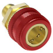 RD704LSL Hansen® by Danfoss | Quick Disconnect Coupling | 700 Series | 9/16" Male UNF x 1/4" Body Size | Acetylene Service Socket | With Sleeve Lock | Buna-N Seal | Brass