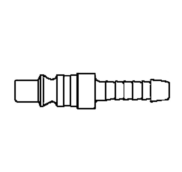 3946 Hansen® by Danfoss | Pneumatic Quick Disconnect Coupling | Auto-Flo 23 Series / 210 Series | Hose Barb End | 1/4" Hose ID x 1/4" Body Size | Plug | Steel