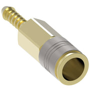 B23AS31H Hansen® by Danfoss | Pneumatic Quick Disconnect Coupling | Auto-Flo 23 Series | Hose Barb End | 5/16" Hose ID x 1/4" Body Size | Socket | Buna-N Seal | Brass