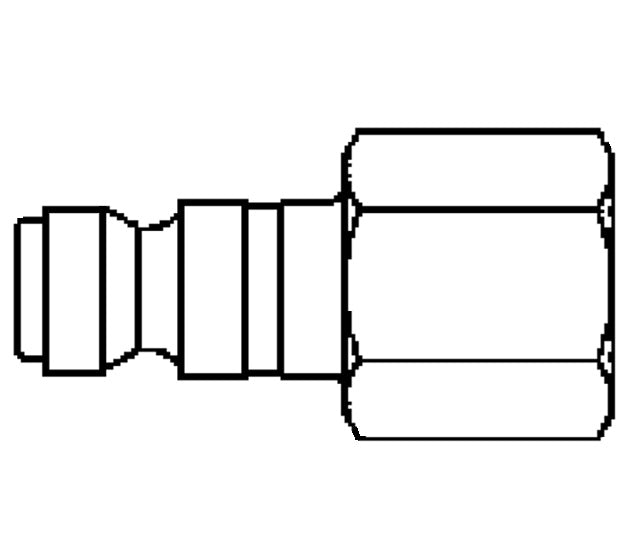 21AP25F Hansen® by Danfoss | Pneumatic Quick Disconnect Coupling | Auto-Flo 23 Series | 1/4" Female NPTF x 1/4" Body Size | Plug | Steel