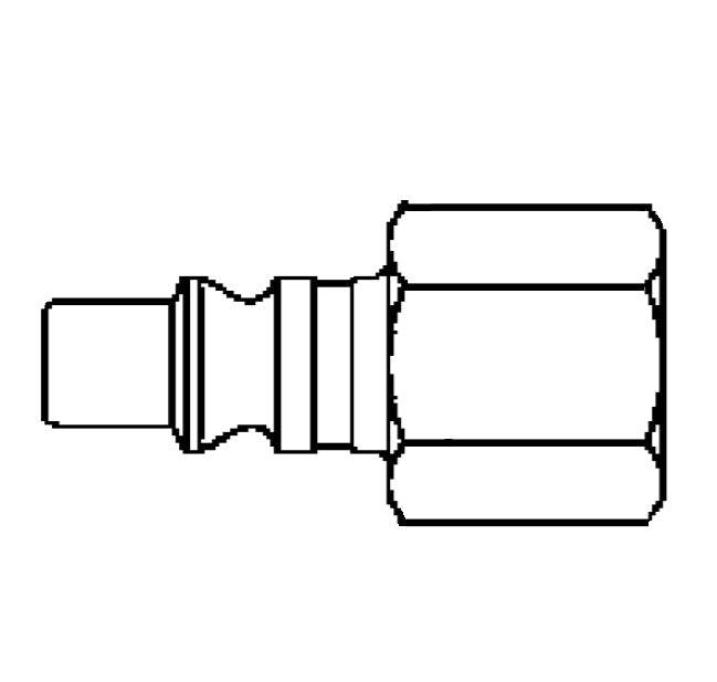 2609 Hansen® by Danfoss | Pneumatic Quick Disconnect Coupling | Auto-Flo 23 Series / 210 Series | 1/4" Female NPTF x 1/4" Body Size | Plug | Steel
