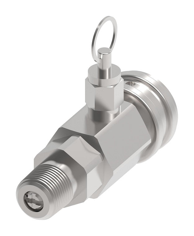FD15-1026-04 Hansen® by Danfoss | Quick Disconnect Oil Sampling Valve | FD15 Series | 1/4" Male NPTF x 1/4" Body Size | 0-50 psi | NBR Seal | Steel