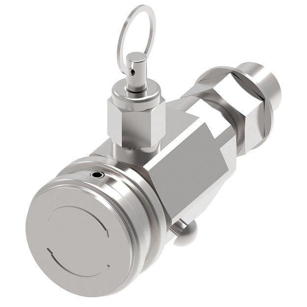 FD15-1025-04 Hansen® by Danfoss | Quick Disconnect Oil Sampling Valve | FD15 Series | 1/4" Male SAE O-Ring Boss x 1/4" Body Size | 0-50 psi | NBR Seal | Steel