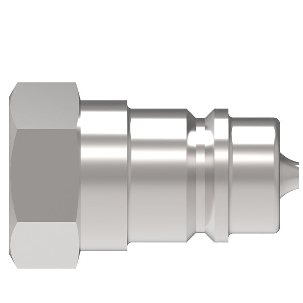 FD35-1008-06-06 Hansen® by Danfoss | Quick Disconnect Coupling | FD35 Series | 3/8" Female SAE O-Ring Boss x 3/8" High Pressure Ball Latch | Plug | FKM Seal | Valved | Steel