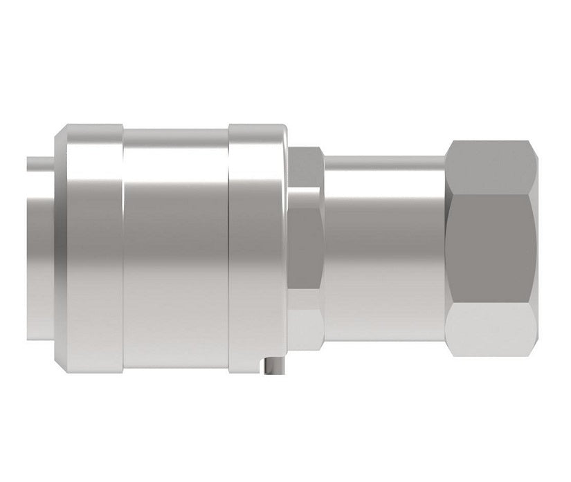 FD35-1007-06-06 Hansen® by Danfoss | Quick Disconnect Coupling | FD35 Series | 3/8" Female SAE O-Ring Boss x 3/8" High Pressure Ball Latch | Socket | FKM Seal | Valved | Steel