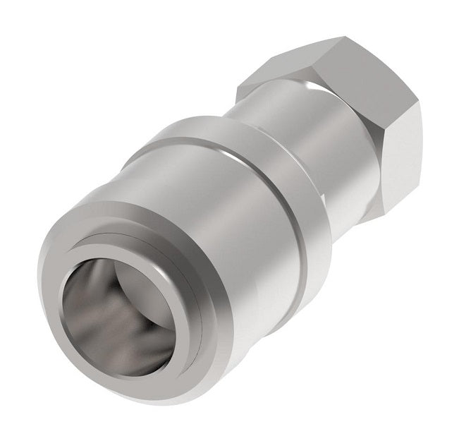 FD35-1007-06-06 Hansen® by Danfoss | Quick Disconnect Coupling | FD35 Series | 3/8" Female SAE O-Ring Boss x 3/8" High Pressure Ball Latch | Socket | FKM Seal | Valved | Steel