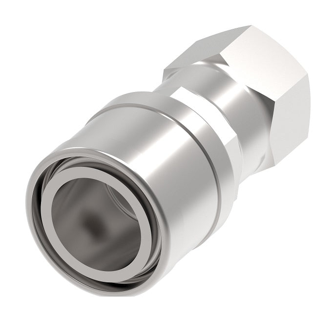FD48-1001-04-04 Hansen® by Danfoss | Quick Disconnect Coupling | FD48 Series | 1/4" Female NPT x 1/4" Parker Bruning SM-250 Interchange | Socket | Buna-N Seal | Steel