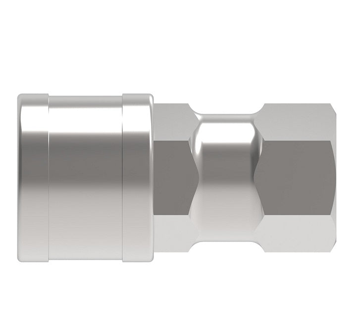 FD48-1001-04-04 Hansen® by Danfoss | Quick Disconnect Coupling | FD48 Series | 1/4" Female NPT x 1/4" Parker Bruning SM-250 Interchange | Socket | Buna-N Seal | Steel