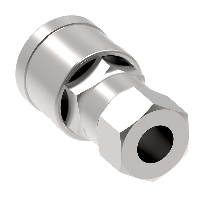 FD48-1001-04-04 Hansen® by Danfoss | Quick Disconnect Coupling | FD48 Series | 1/4" Female NPT x 1/4" Parker Bruning SM-250 Interchange | Socket | Buna-N Seal | Steel