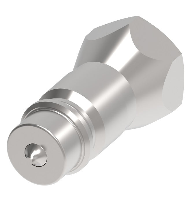 FD76-1002-08-10 Hansen® by Danfoss | Quick Disconnect Coupling | FD72/FD76 Series | 1/2" Female NPT x 5/8" Farm/AG ISO 5675 Interchange | Plug | Buna-N Seal | Steel