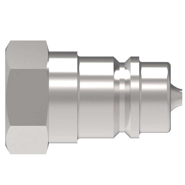 FD76-1010-08-10 Hansen® by Danfoss | Quick Disconnect Coupling | FD72/FD76 Series | 3/4" Female NPT x 5/8" Farm/AG ISO 5675 Interchange | Plug | Buna-N Seal | Steel