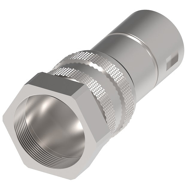 FD86-1006-20-20 Hansen® by Danfoss | Quick Disconnect Coupling | FD86 Series | 1-1/4" Female SAE O-Ring Boss x 1-1/4" Thread to Connect 5,000 psi Dry Break High Impulse | Socket | NBR Seal | Steel