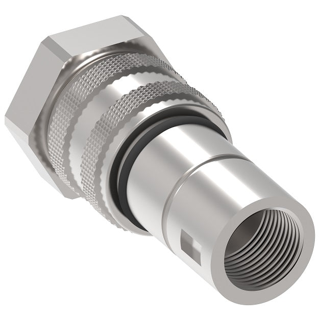 FD86-1004-16-16 Hansen® by Danfoss | Quick Disconnect Coupling | FD86 Series | 1" Female NPT x 1" Thread to Connect 5,000 psi Dry Break High Impulse | Socket | NBR Seal | Steel