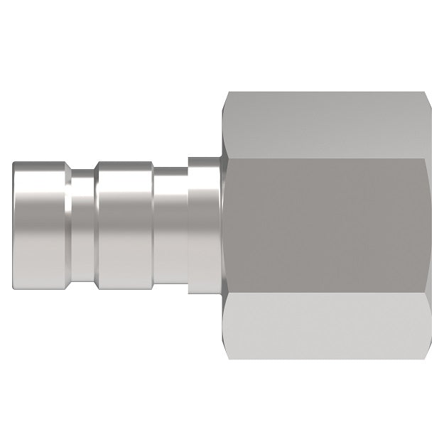 FD90-1034-04-04 Hansen® by Danfoss | Quick Disconnect Diagnostic Coupling | FD90 Series | 1/4" Female NPT x 1/4" SAE J1502 Interchange | Plug | NBR Seal | Valved | Steel