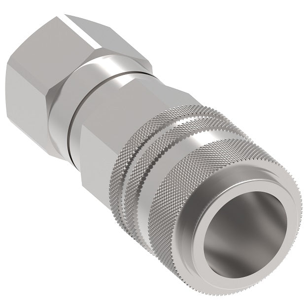 FD90-1021-02-04 Hansen® by Danfoss | Quick Disconnect Diagnostic Coupling | FD90 Series | 1/8" Female NPT x 1/4" SAE J1502 Interchange | Socket | NBR Seal | Valved | Steel