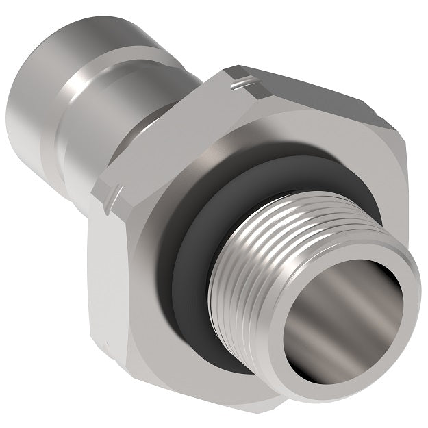 FD90-1047-06-04 Hansen® by Danfoss | Quick Disconnect Diagnostic Coupling | FD90 Series | M14 Metric Male O-Ring Boss x 1/4" SAE J1502 Interchange | Plug | NBR Seal | Valved with Dust Cap | Steel