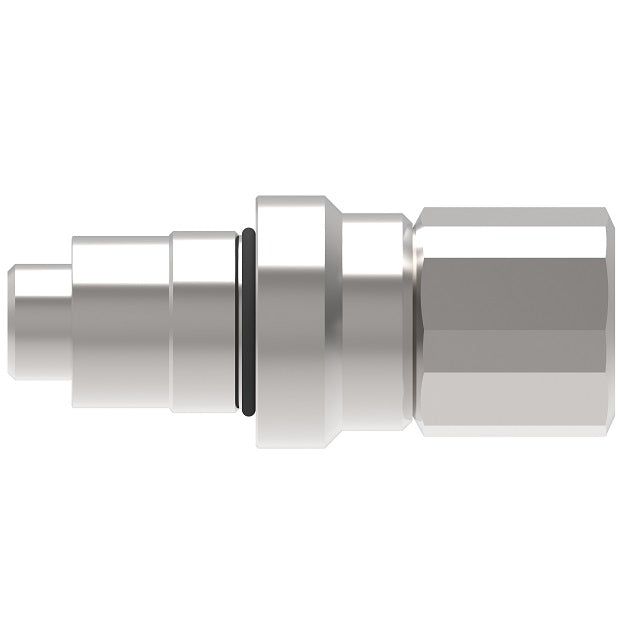 FD96-1005-08-06 Hansen® by Danfoss | Quick Disconnect Coupling | FD96 Series | 1/2" Female SAE O-Ring Boss x 3/8" High Pressure Thread to Connect Flush Face | Plug | NBR Seal | Steel