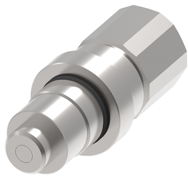 FD96-1005-08-06 Hansen® by Danfoss | Quick Disconnect Coupling | FD96 Series | 1/2" Female SAE O-Ring Boss x 3/8" High Pressure Thread to Connect Flush Face | Plug | NBR Seal | Steel