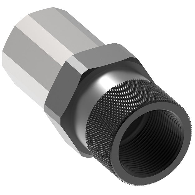 FD96-1004-12-16 Hansen® by Danfoss | Quick Disconnect Coupling | FD96 Series | 3/4" Female SAE O-Ring Boss x 1" High Pressure Thread to Connect Flush Face | Socket | NBR Seal | Steel